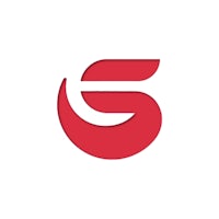 a red letter s logo on a white background